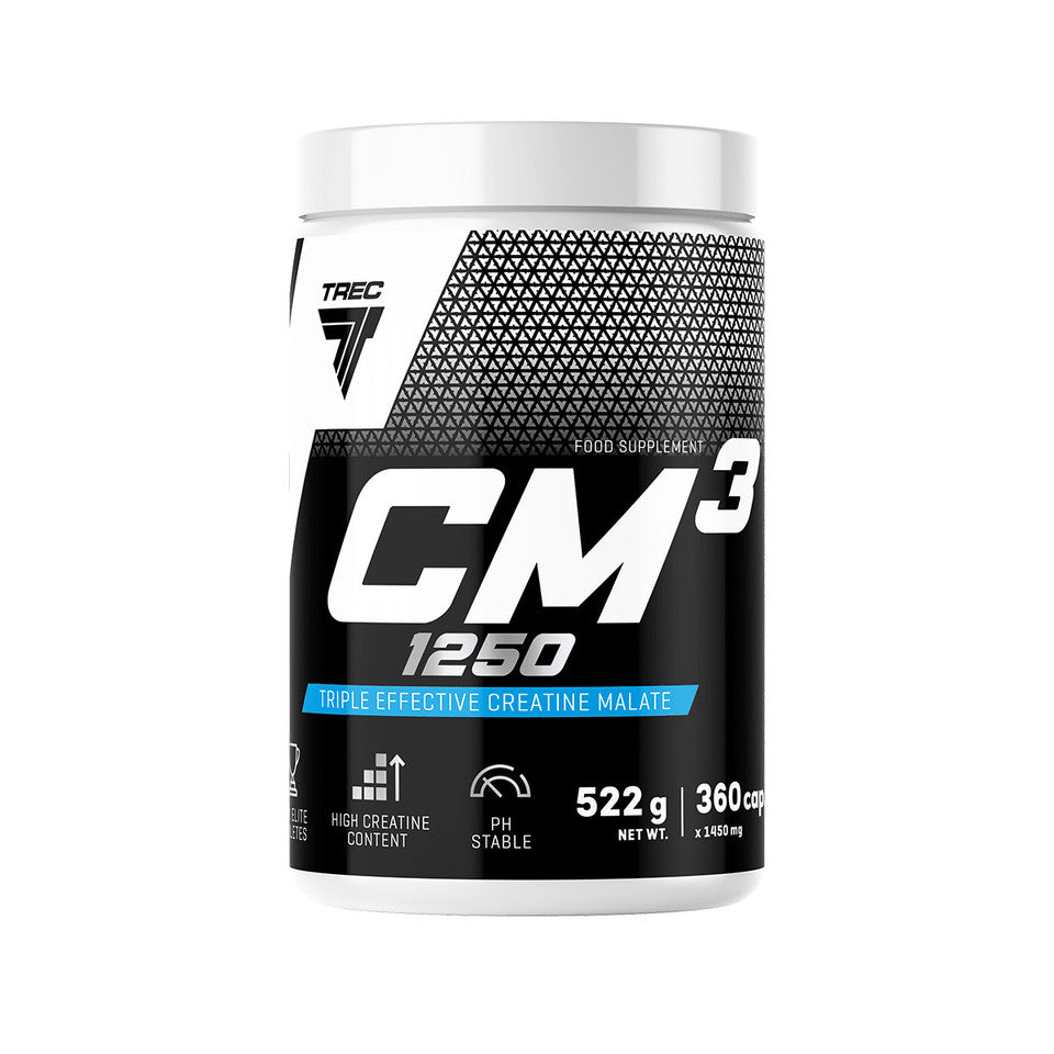Tri-kreatīna malāts CM3 (180 kapsulas) TREC Core