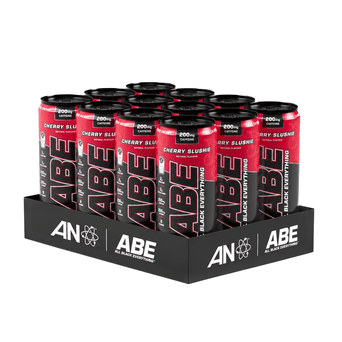 ABE pirms treniņu gāzēts dzēriens ar kofeīnu, bez cukura (330ml x 12)