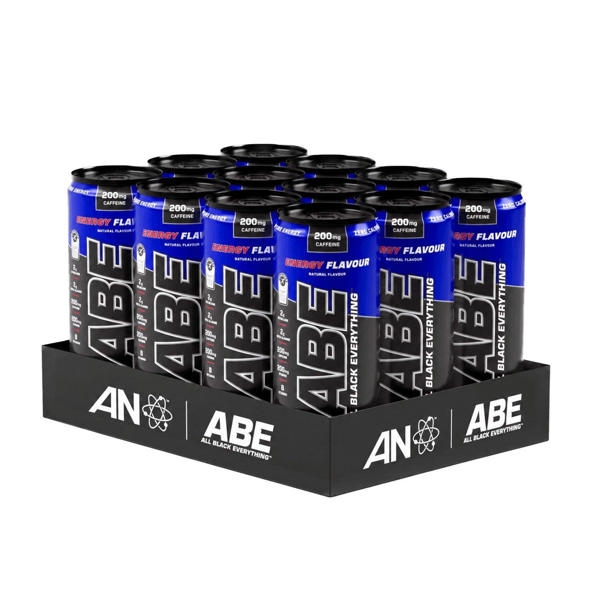 ABE pirms treniņu gāzēts dzēriens ar kofeīnu, bez cukura (330ml x 12)