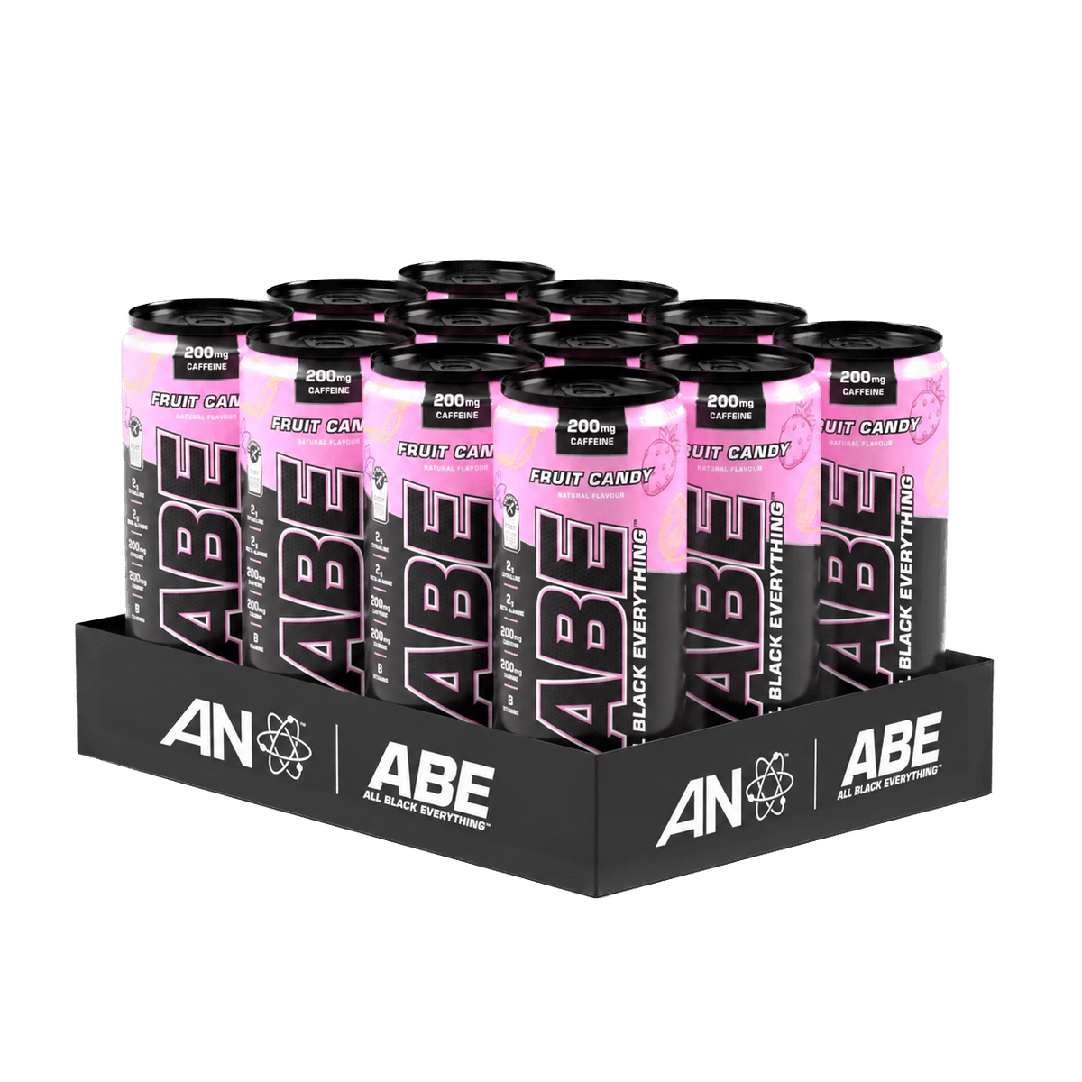 ABE pirms treniņu gāzēts dzēriens ar kofeīnu, bez cukura (330ml x 12)