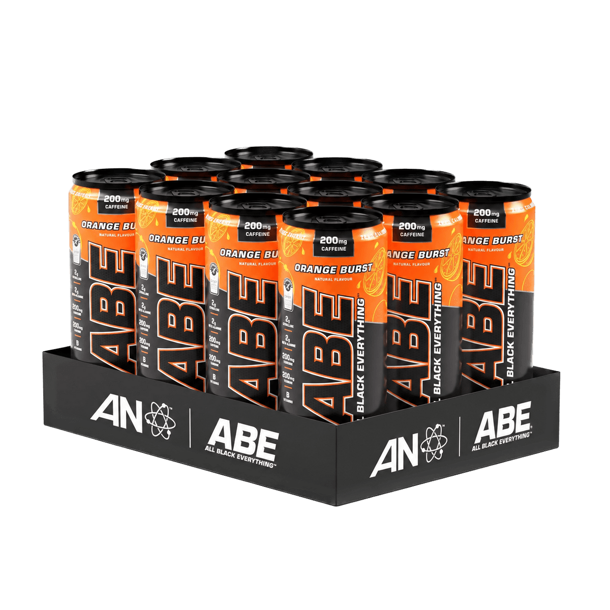 ABE pirms treniņu gāzēts dzēriens ar kofeīnu, bez cukura (330ml x 12)
