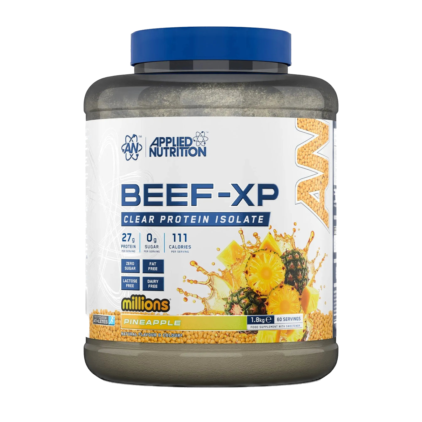 Augstas kvalitātes liellopu olbaltumvielu (proteīna) izolāts bez cukura un laktozes 1800g Applied Nutrition