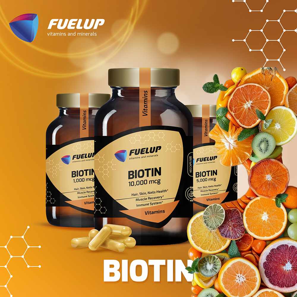Biotīns 5000 mcg matiem, nagiem, ādai (60 kapsulas)