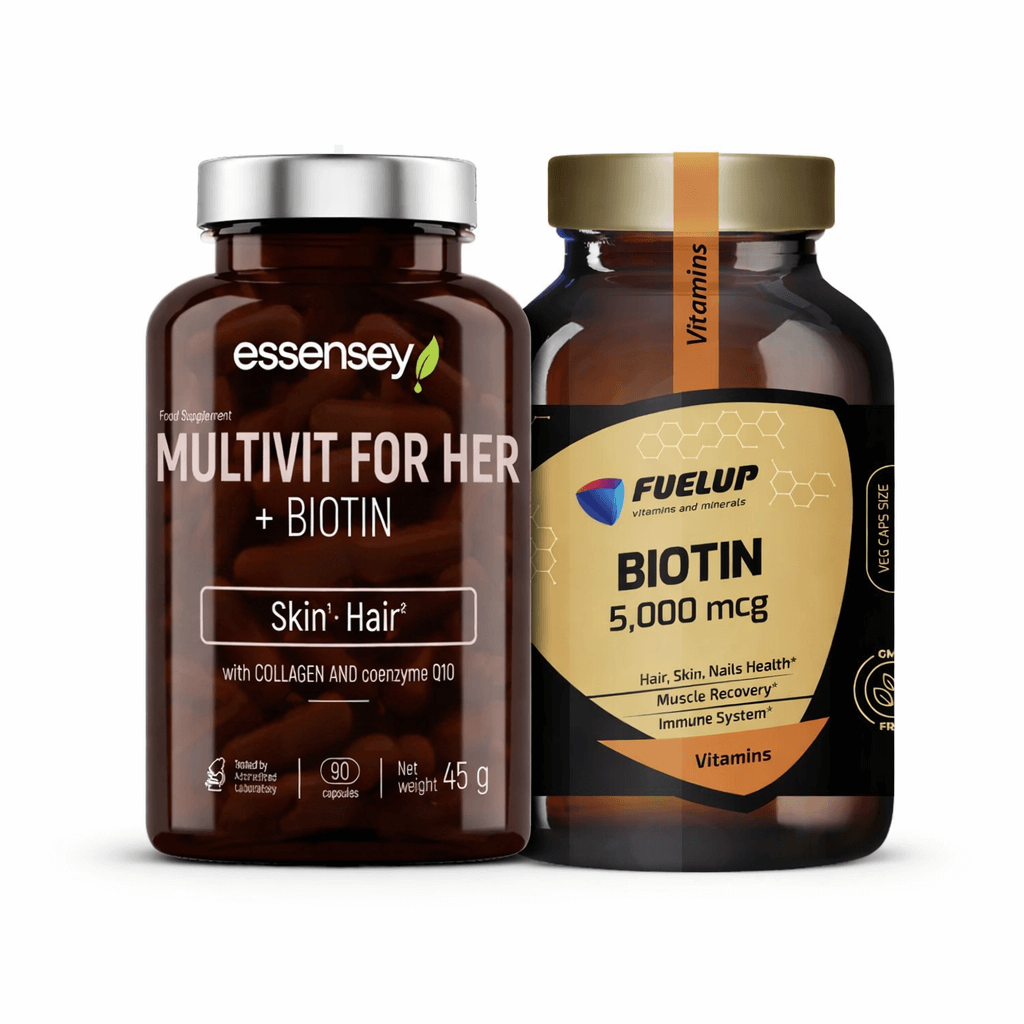 Skaistuma un enerģijas komplekts sievietēm (biotīns + multivitamīni)