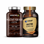 Skaistuma un enerģijas komplekts sievietēm (biotīns + multivitamīni)