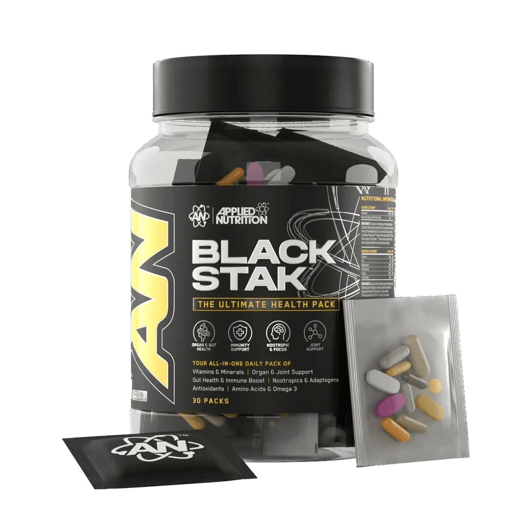 Black Stak visaptverošs vitamīnu un uzturvielu komplekss 30 dienām no Applied Nutrition