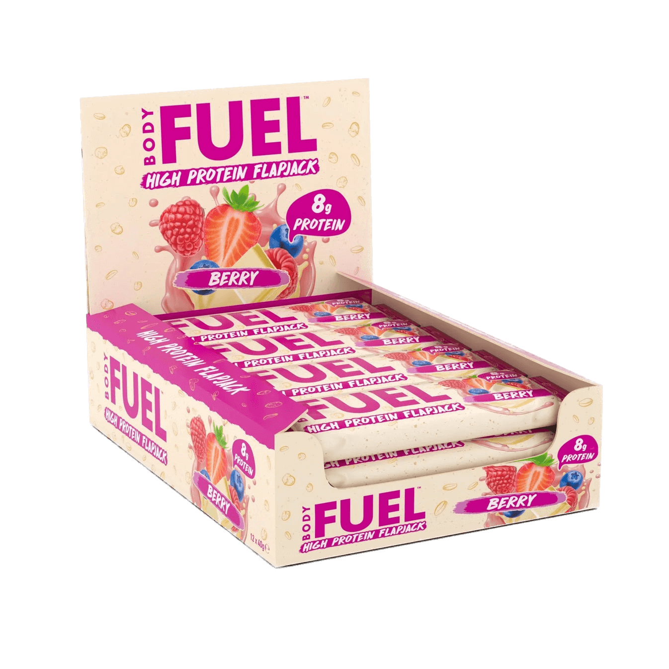 Dāvana – Meža ogu proteīna flapjack batoniņu kaste (12 batoniņi)