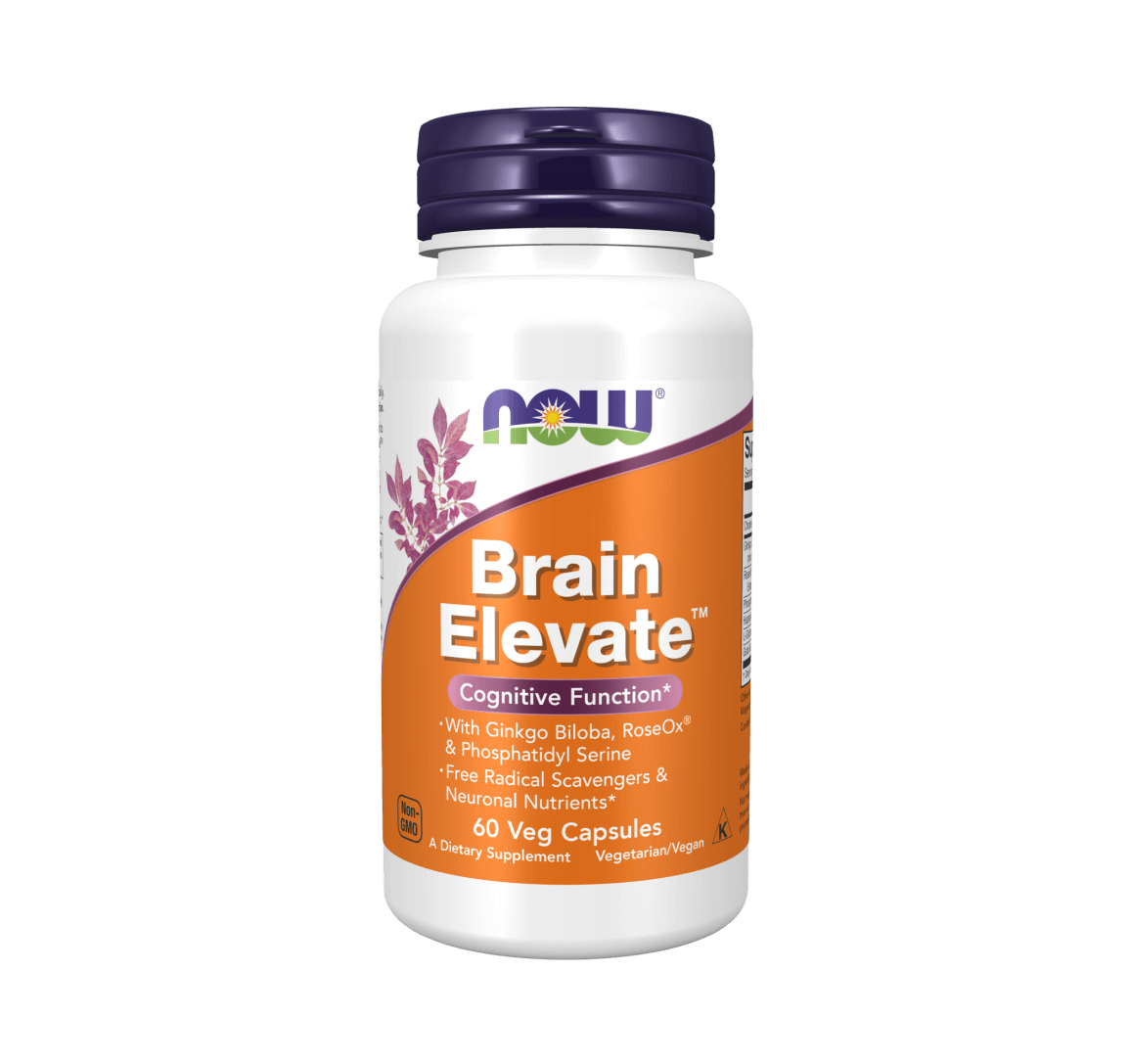 Uztura bagātinātājs smadzeņu darbības atbalstam (Brain Elevate™) ar RoseOx® un ginkgo ekstraktiem (60 kapsulas)