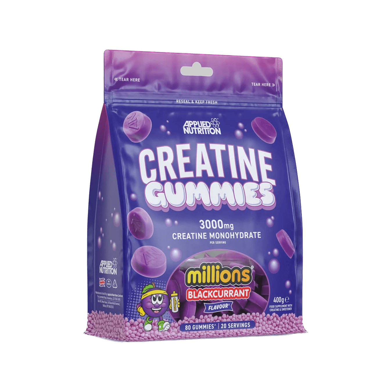 Kreatīna monohidrāta pastilas (creatine gummies) Applied Nutrition