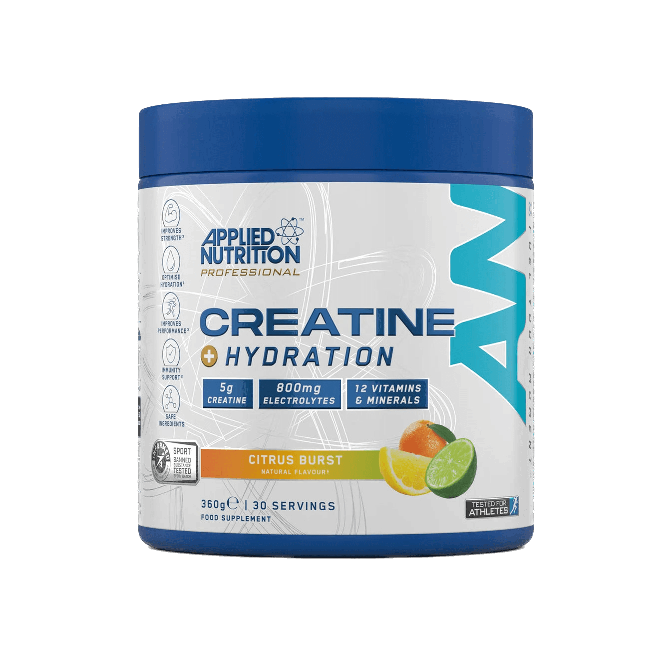 Kreatīna monohidrāts + elektrolītu komplekss ar magniju, taurīnu un kalciju 330g Applied Nutrition