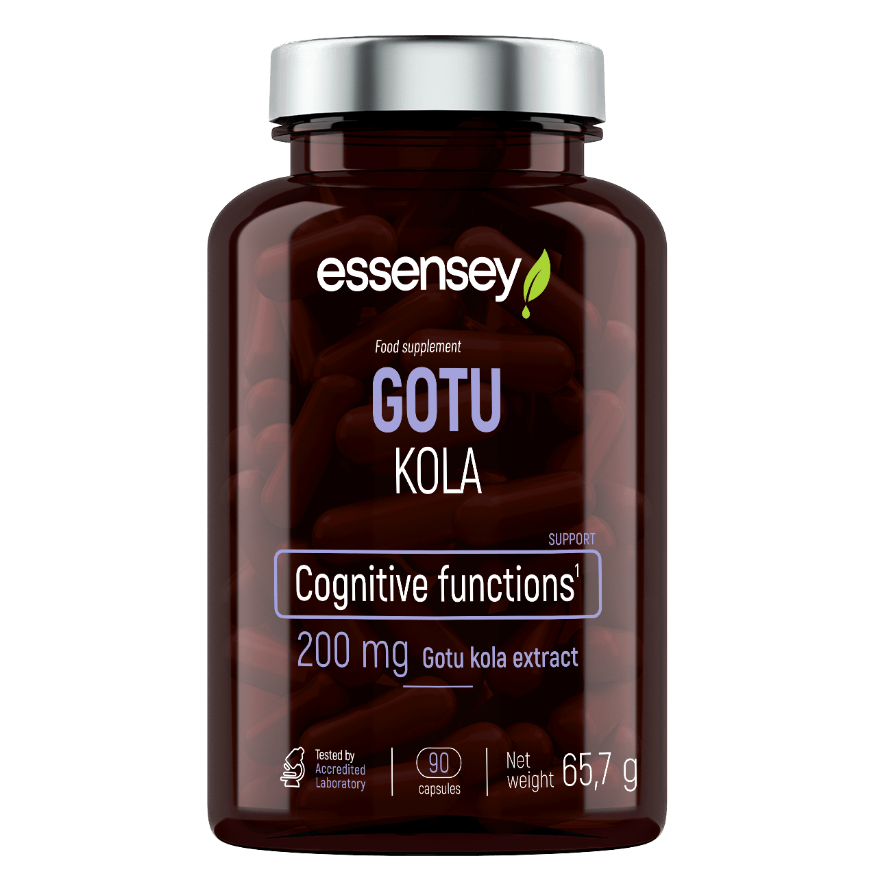 Gotu kola (Āzijas vairoglape) kognitīvajām un koncentrēšanās spējām (90 kapsulas)