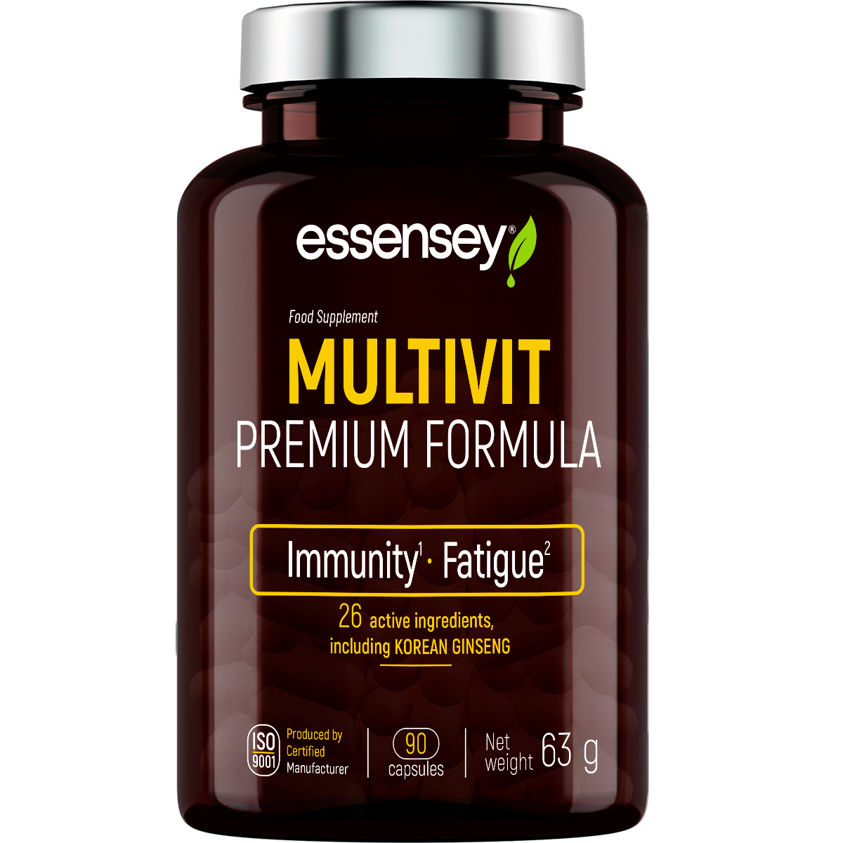 Augstas kvalitātes multivitamīnu komplekss ar 26 aktīvām vielām
