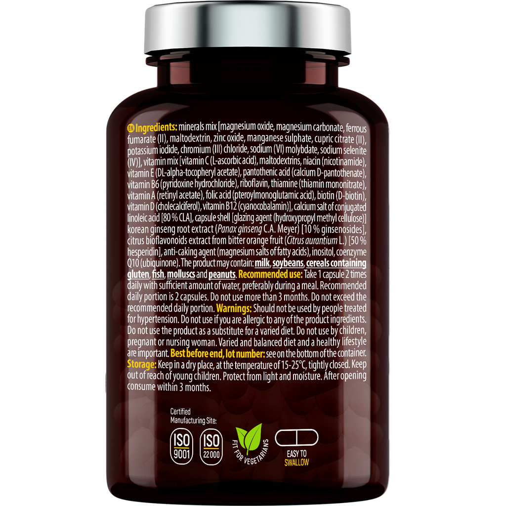 Augstas kvalitātes multivitamīnu komplekss ar 26 aktīvām vielām