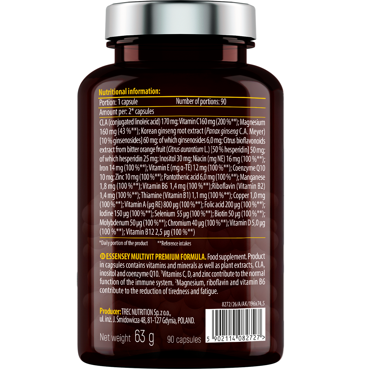 Augstas kvalitātes multivitamīnu komplekss ar 26 aktīvām vielām