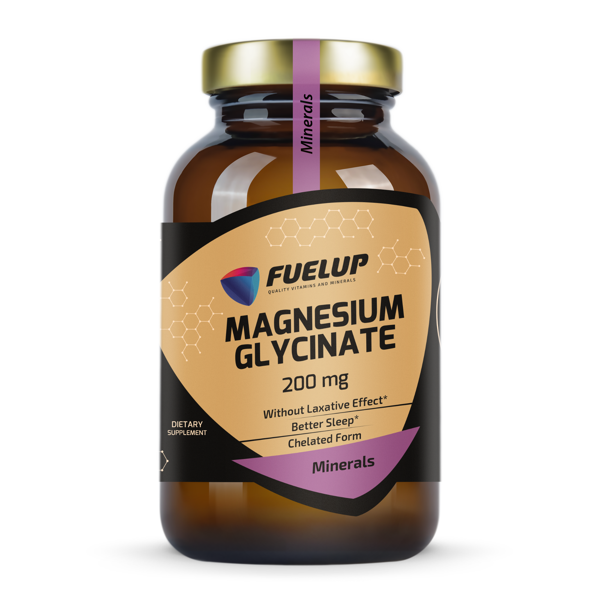 Magnija glicināts (bisglicināts) 200mg armaugstu uzsūkšanās spēju (60 kapsulas)