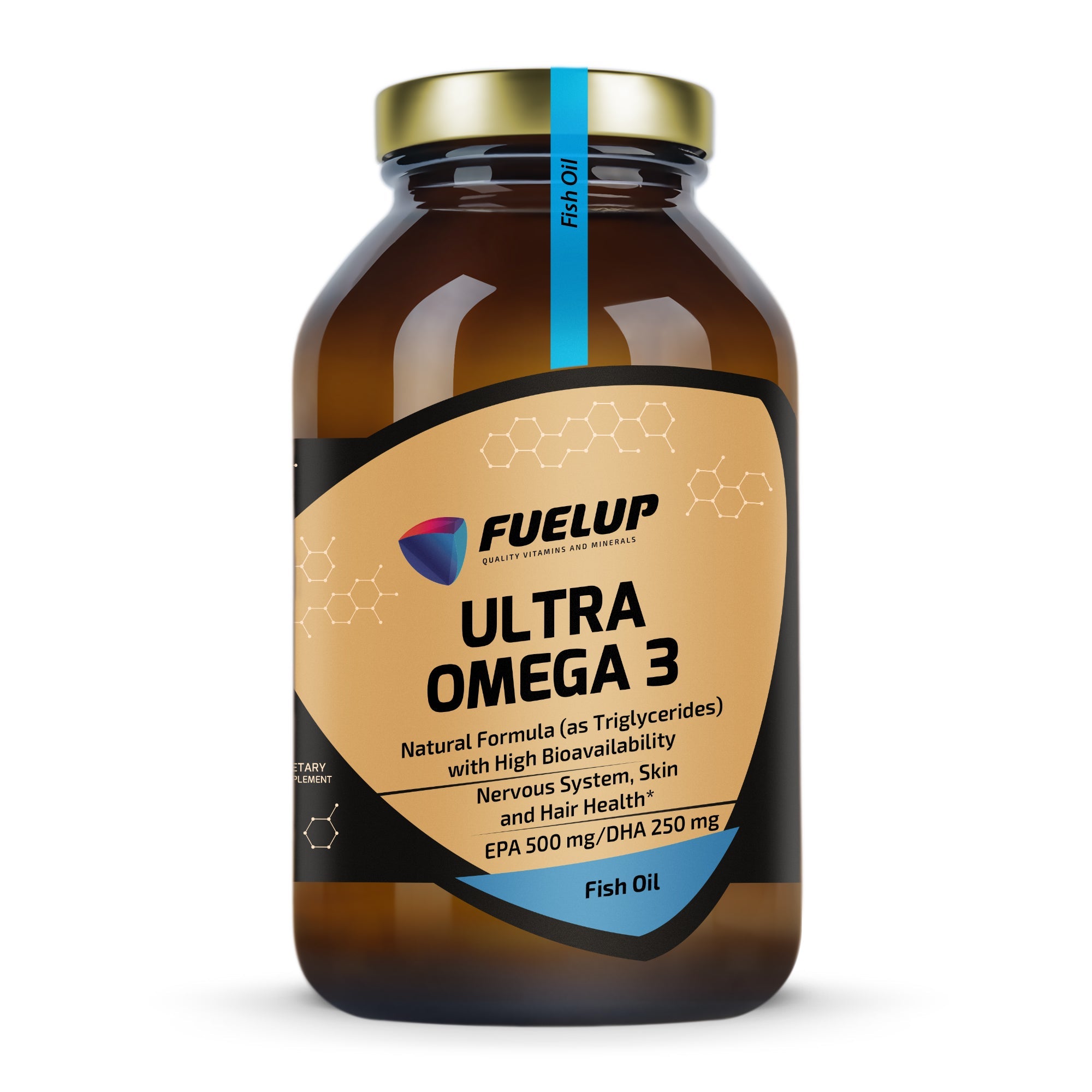 Koncentrēta zivju eļļa (Omega-3) 1000mg triglicerīdu formā ar augstāku biopieejamību