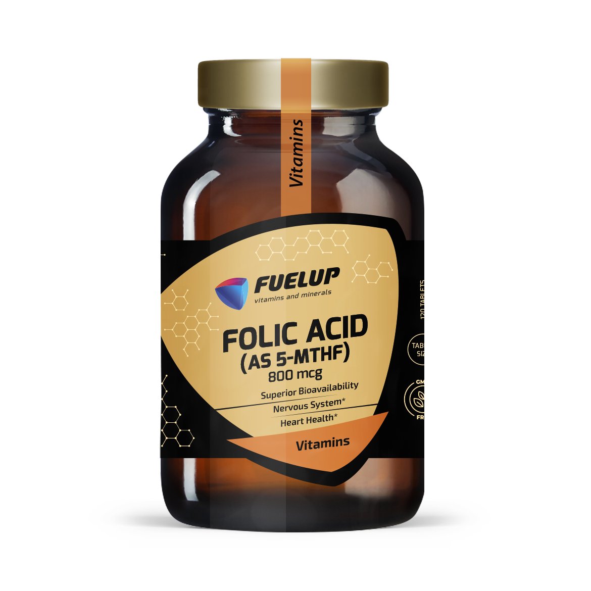 Aktīvā folijskābe (5-MTHF) 800 mcg normālai asinsradei un nervu sistēmas darbībai