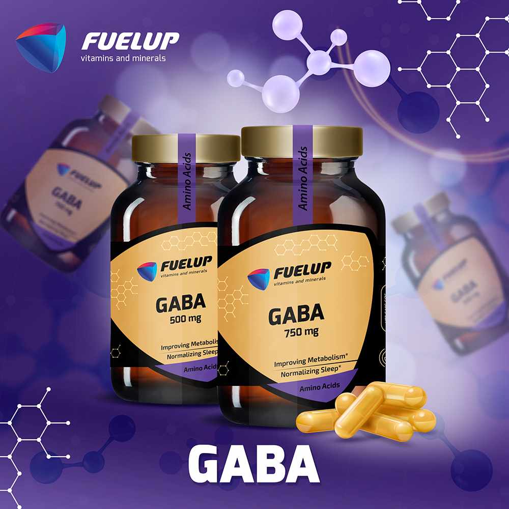 GABA 750mg relaksācijai, stresa kontrolei un mieram