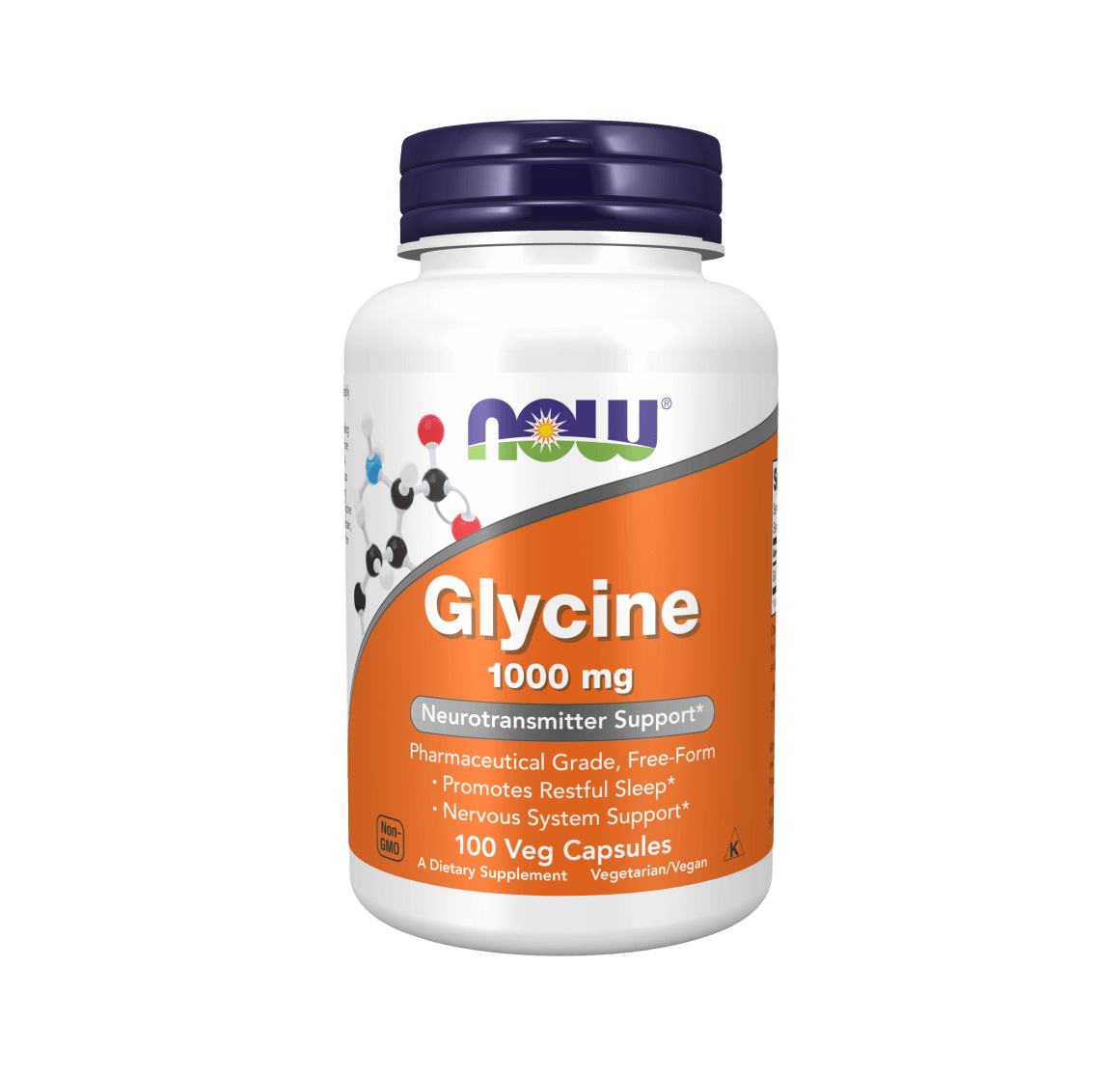 Glicīns miega kvalitātei un nervu sistēmas atbalstam (100 kapsulas)