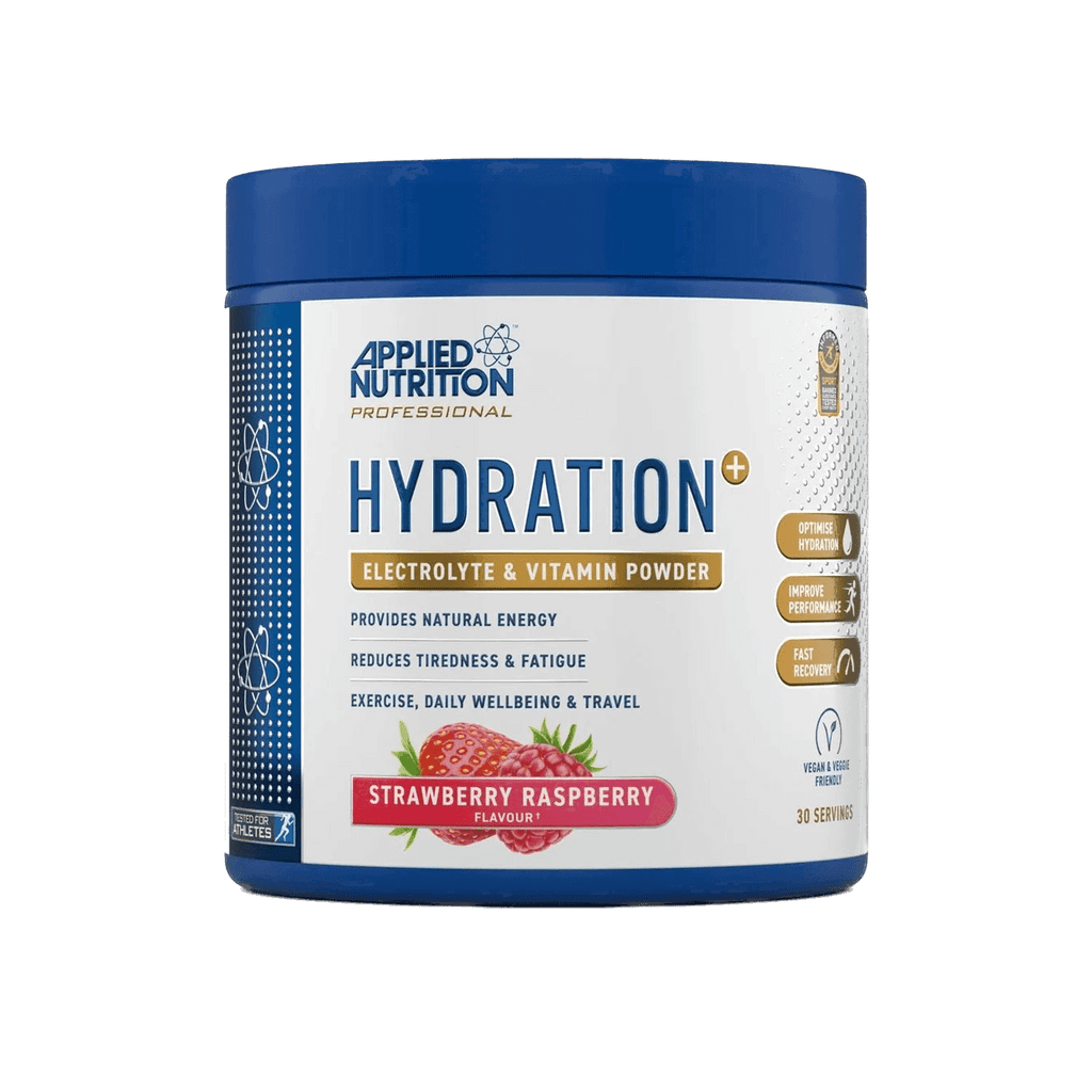 Hydration+ funkcionāls elektrolītu un vitamīnu pulveris ātrai šķidruma līdzsvara atjaunošanai no Applied Nutrition