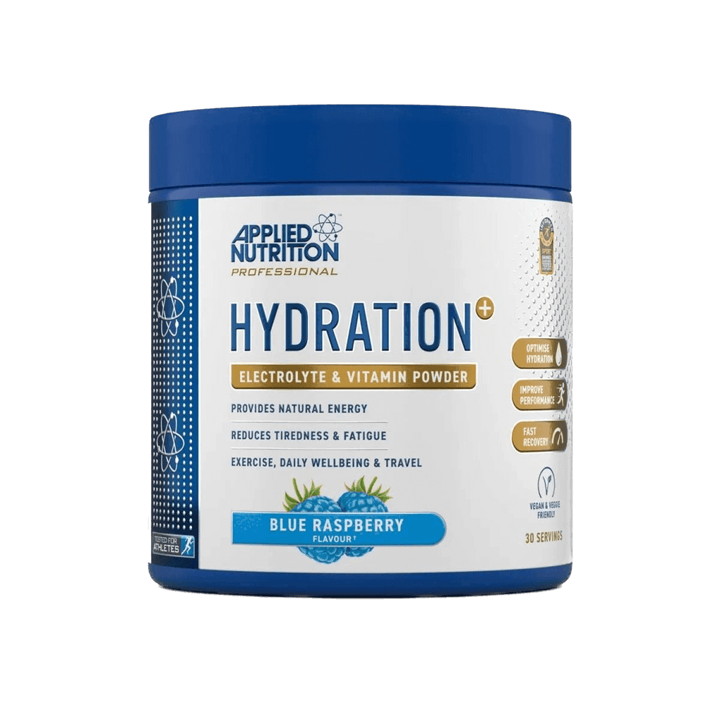 Hydration+ funkcionāls elektrolītu un vitamīnu pulveris ātrai šķidruma līdzsvara atjaunošanai no Applied Nutrition