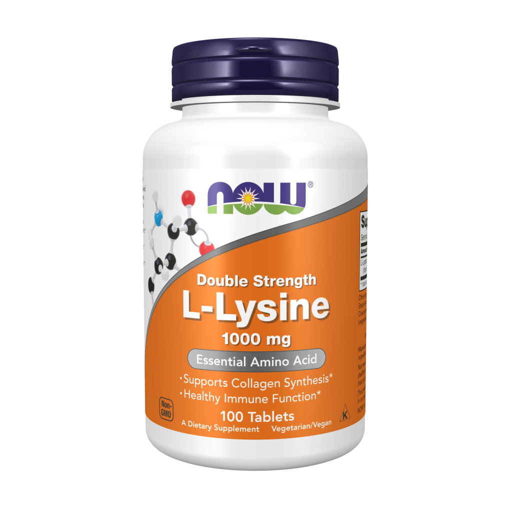 L-lizīns 1000 mg saistaudiem un imunitātei (tablešu veidā)