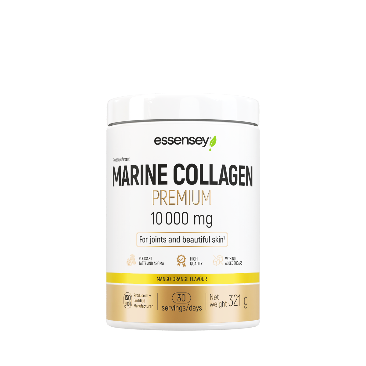 Premium jūras kolagēns 10 000 mg ar hialuronskābi, C un D3 vitamīnu (321 g)