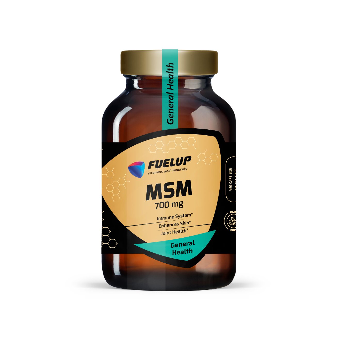 MSM organiskais sērs 700mg pretiekaisuma, locītavu un saistaudu atbalstam (120 kapsulas)