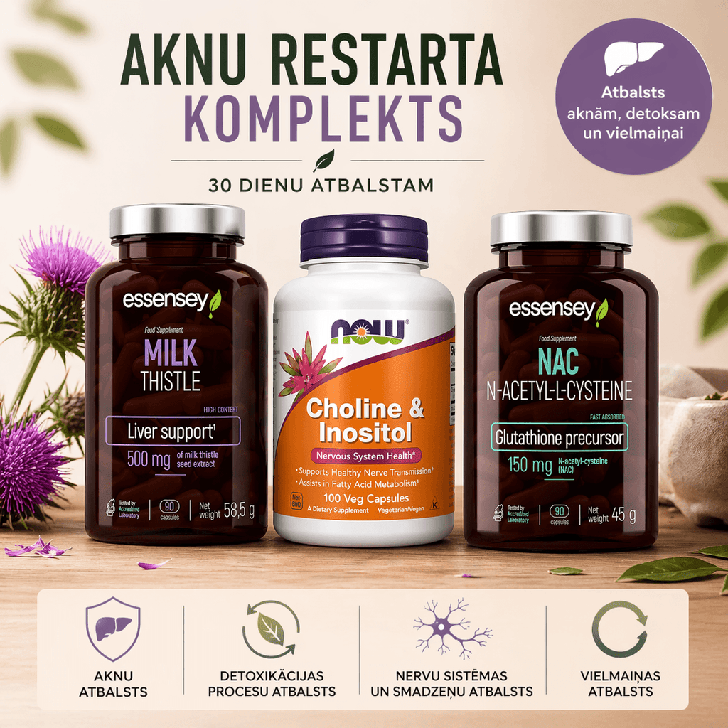 Komplekts aknu detoksikācijas atbalstam