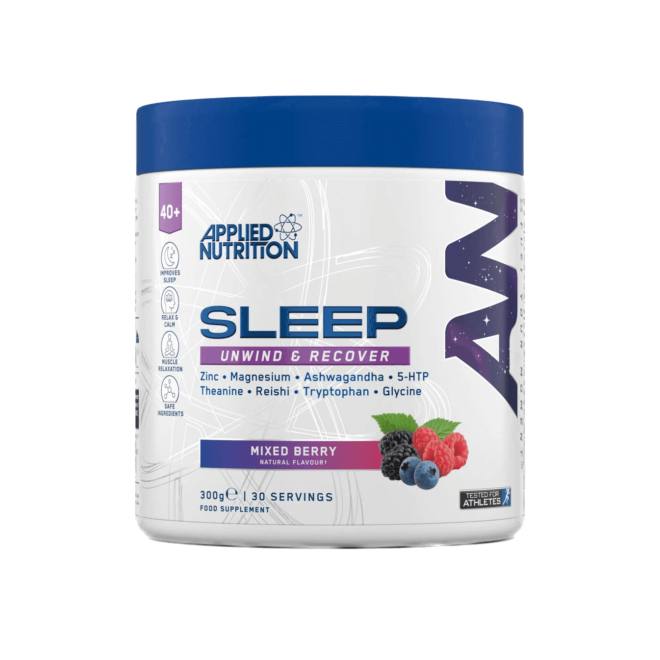 Sleep Support pulveris ātrākai iemigšanai ar L-triptofānu un ašvagandu no Applied Nutrition
