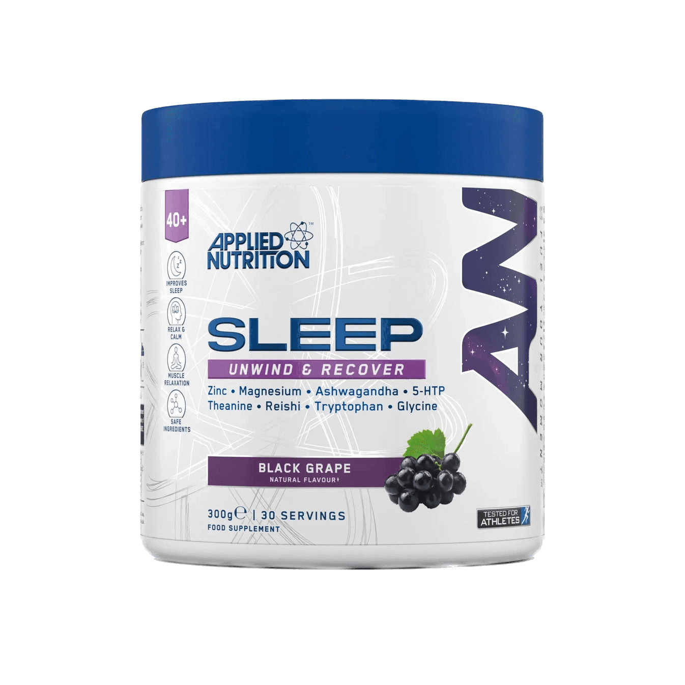 Sleep Support pulveris ātrākai iemigšanai ar L-triptofānu un ašvagandu no Applied Nutrition