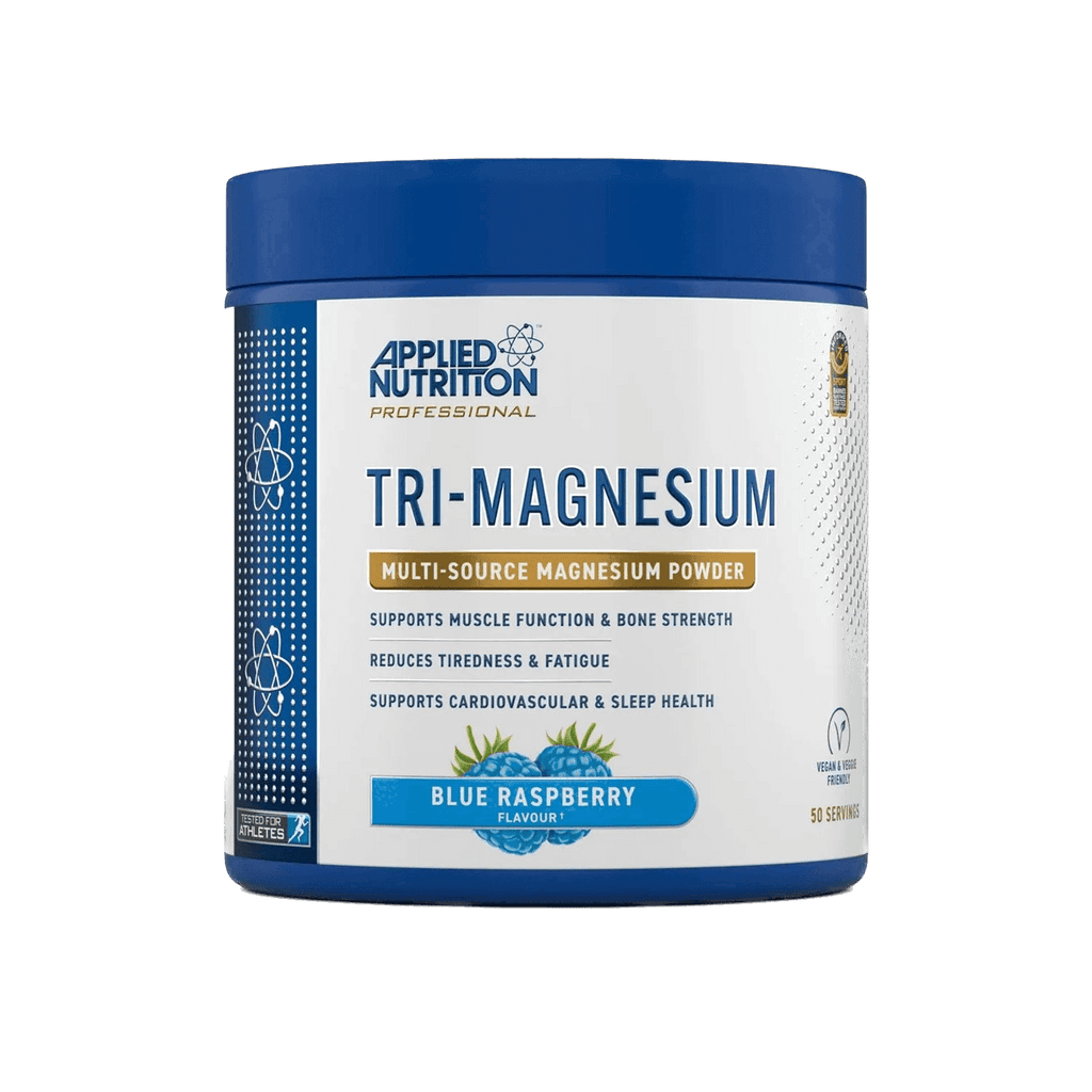 Trīs bioloģiski augsti pieejamu magnija formu pulveris (taurāts, citrāts un bisglicināts) no Applied Nutrition