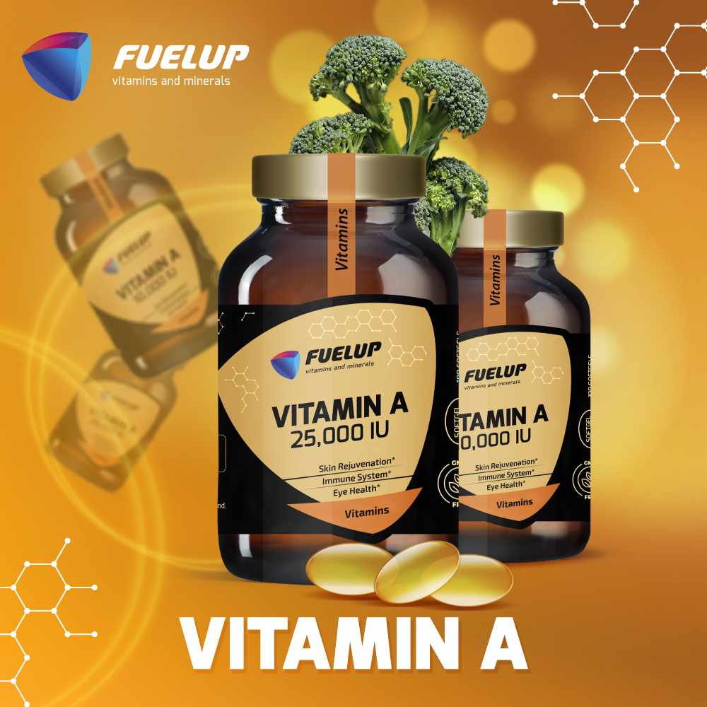 A vitamīns 10 000 IU – redzei, imunitātei un ādai