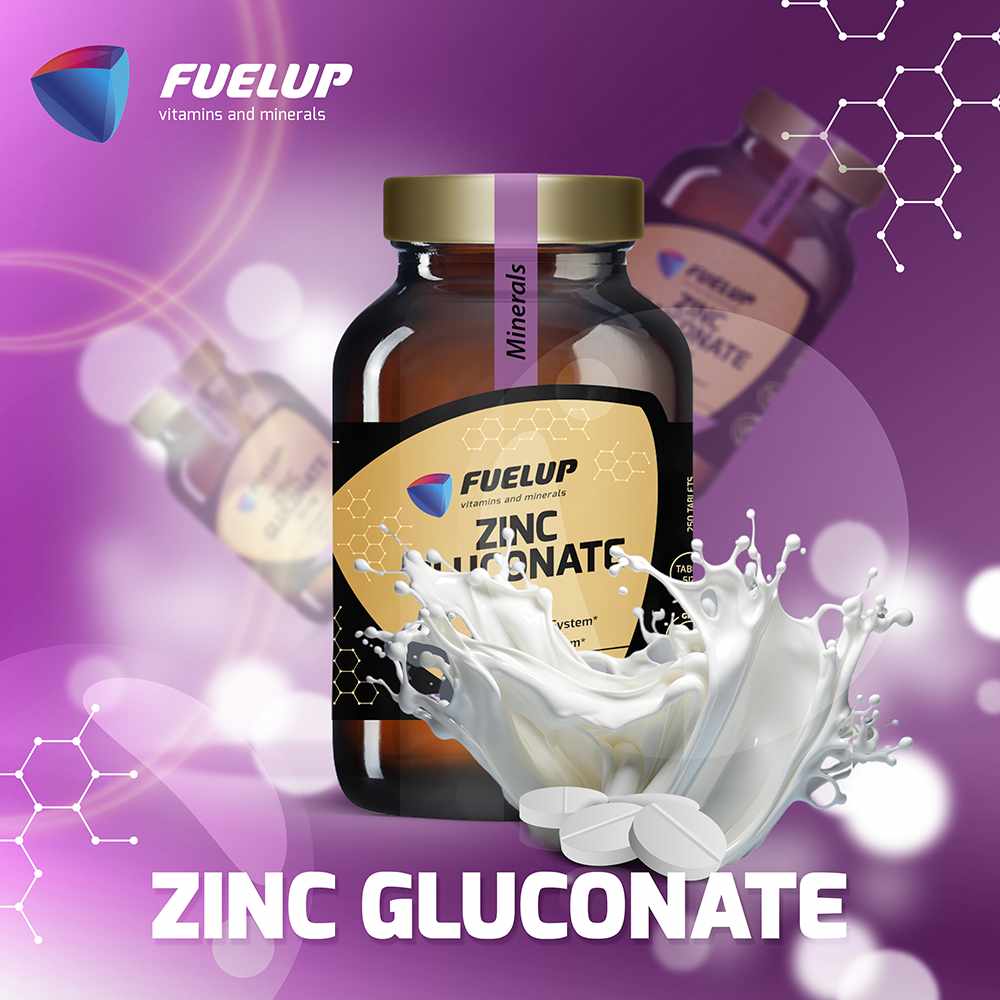 Cinka glikonāts 50mg imunitātei, ādai, enerģijai