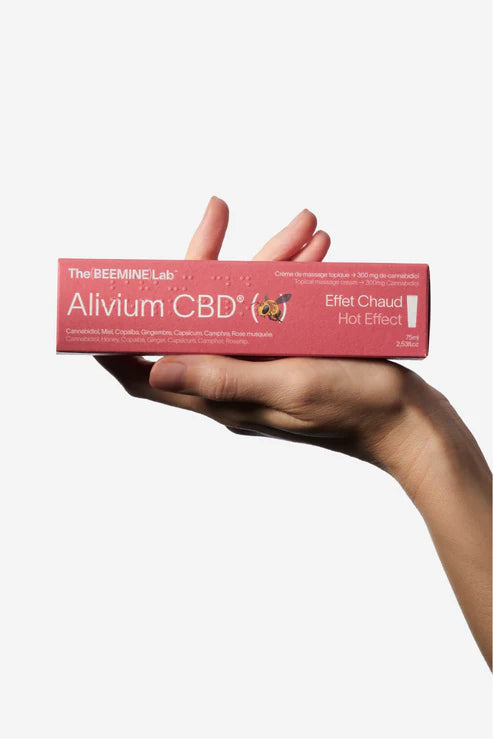 Sildošs masāžas krēms ar CBD ALIVIUM CBD HEAT