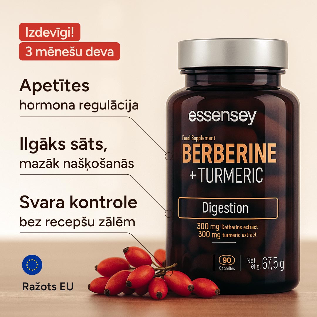 Berberīns + kurkuma gremošanas veicināšanai
