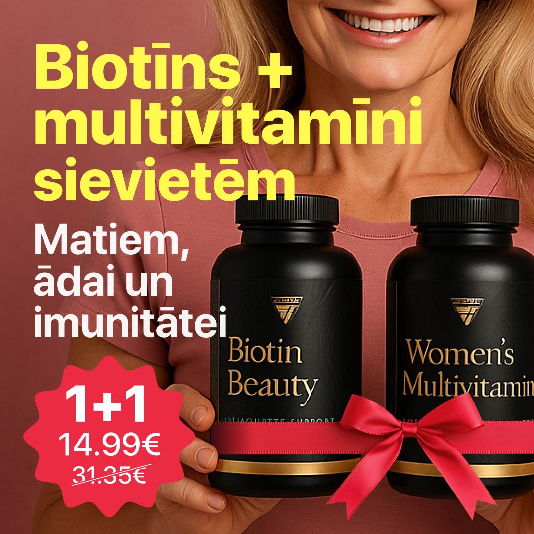 Komplekts biotīns + multivitamīni sievietēm ar 50% atlaidi!