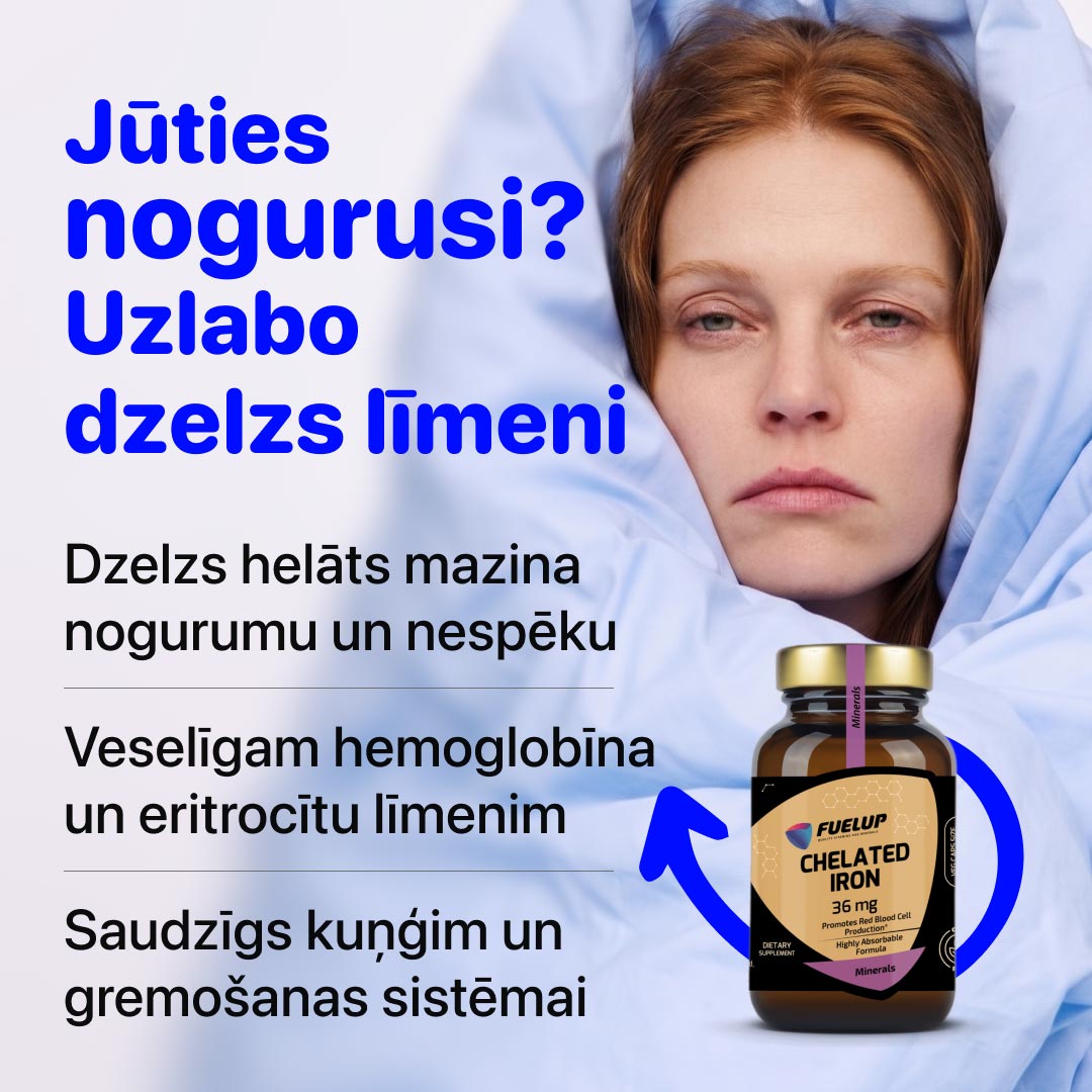 Augstas uzsūkšanās dzelzs helāts 20mg (30 kapsulas)