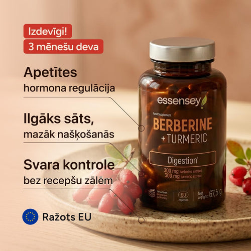 Berberīns + kurkuma gremošanas veicināšanai