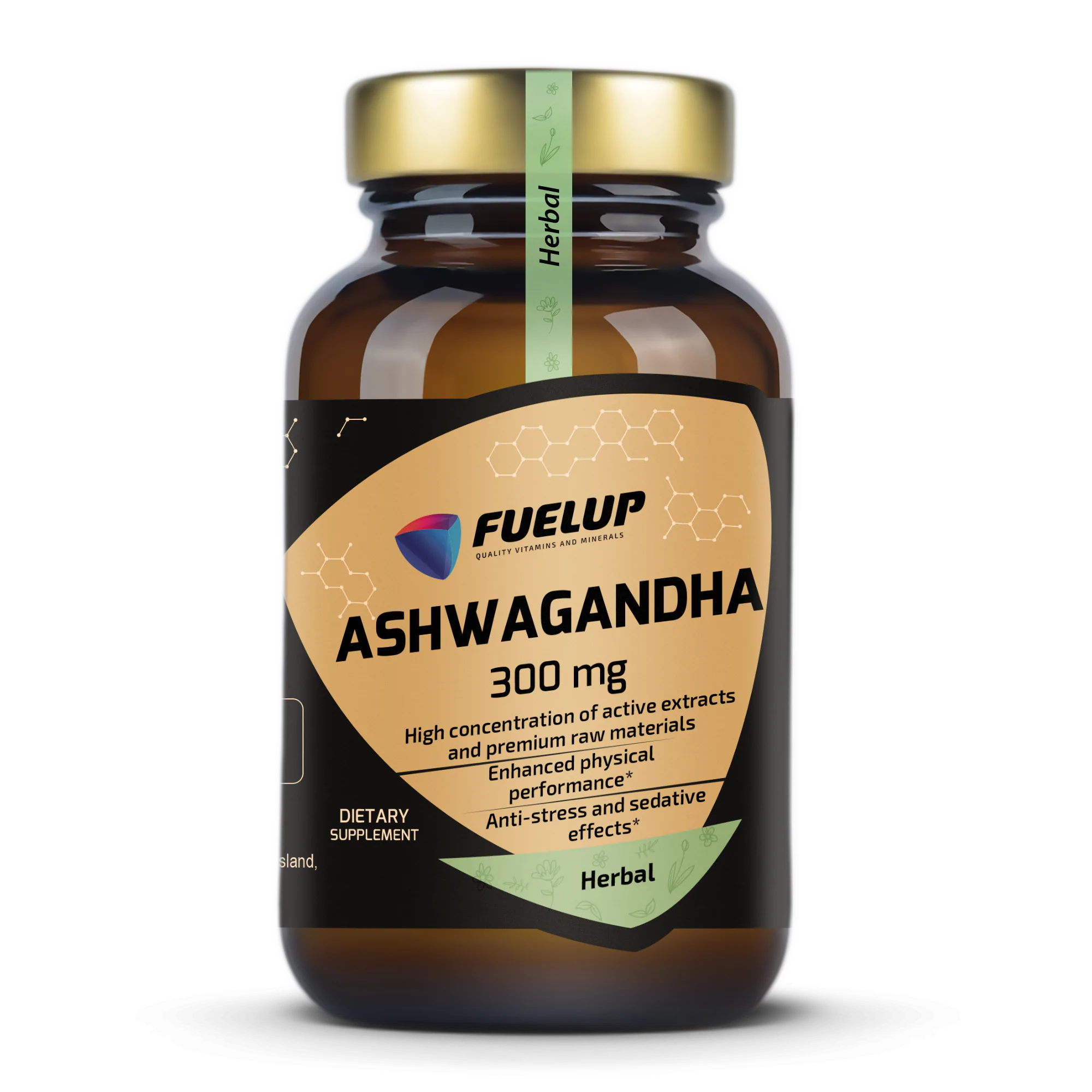 Ašvaganda 300mg stresa noturībai un nervu sistēmas atbalstam (60 kapsulas)