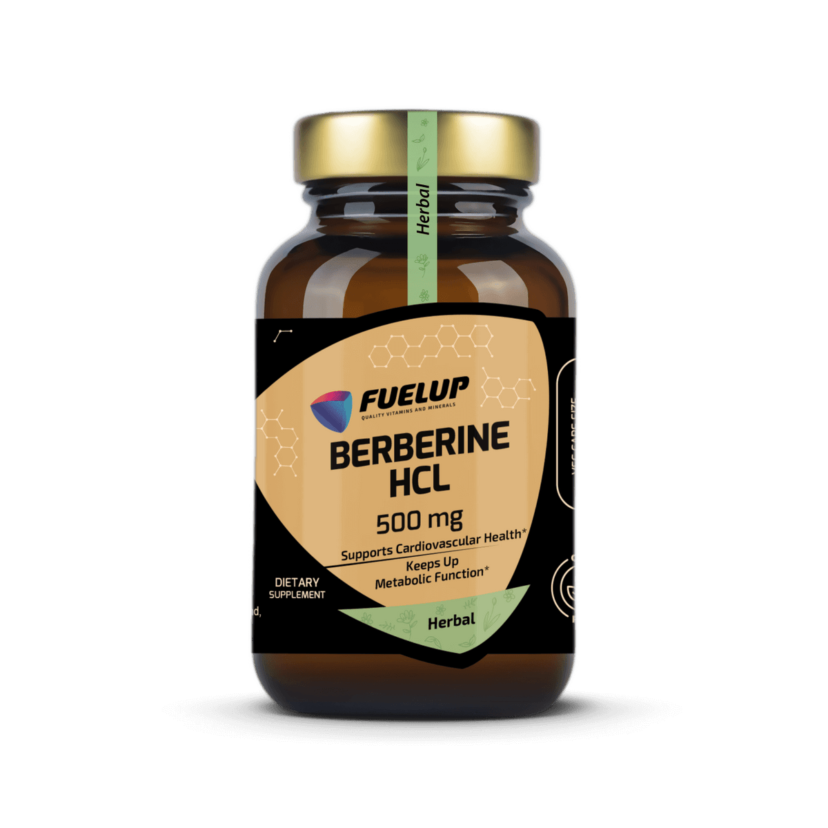 Berberīns HCL 500 mg 97% koncentrācija, klīniski pētīts svara un vielmaiņas kontrolei (60 kapsulas)