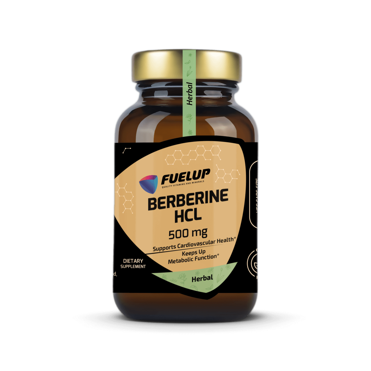 Berberīns HCL 500 mg 97% koncentrācija, klīniski pētīts svara un vielmaiņas kontrolei (60 kapsulas)