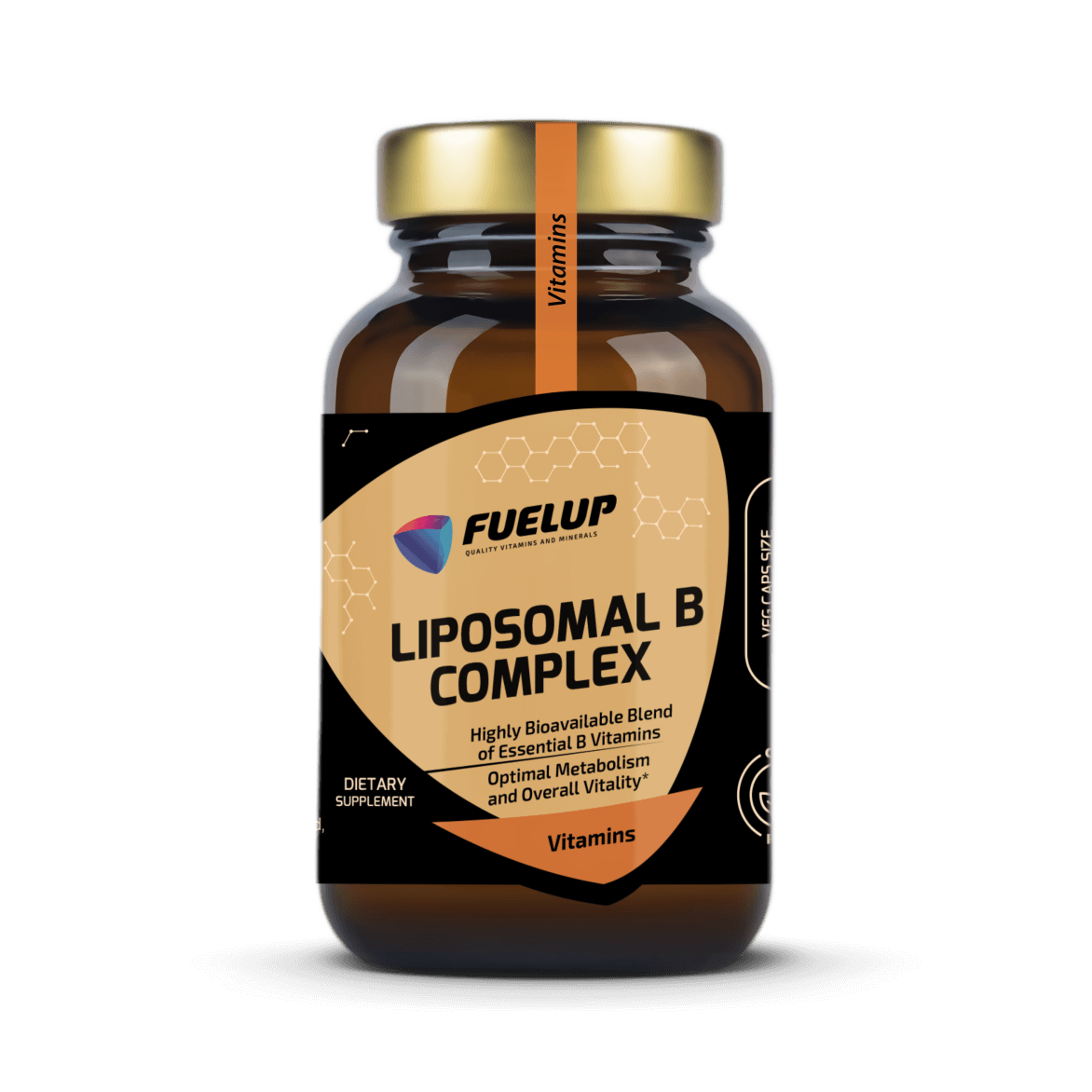 Liposomālais B grupas vitamīnu komplekss nervu sistēmas un vielmaiņas atbalstam (60 kapsulas)