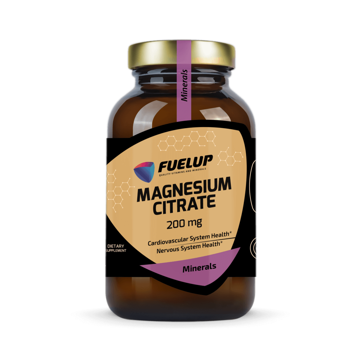 Magnija citrāts 200mg nervu sistēmai un enerģijas vielmaiņai (60 tabletes)