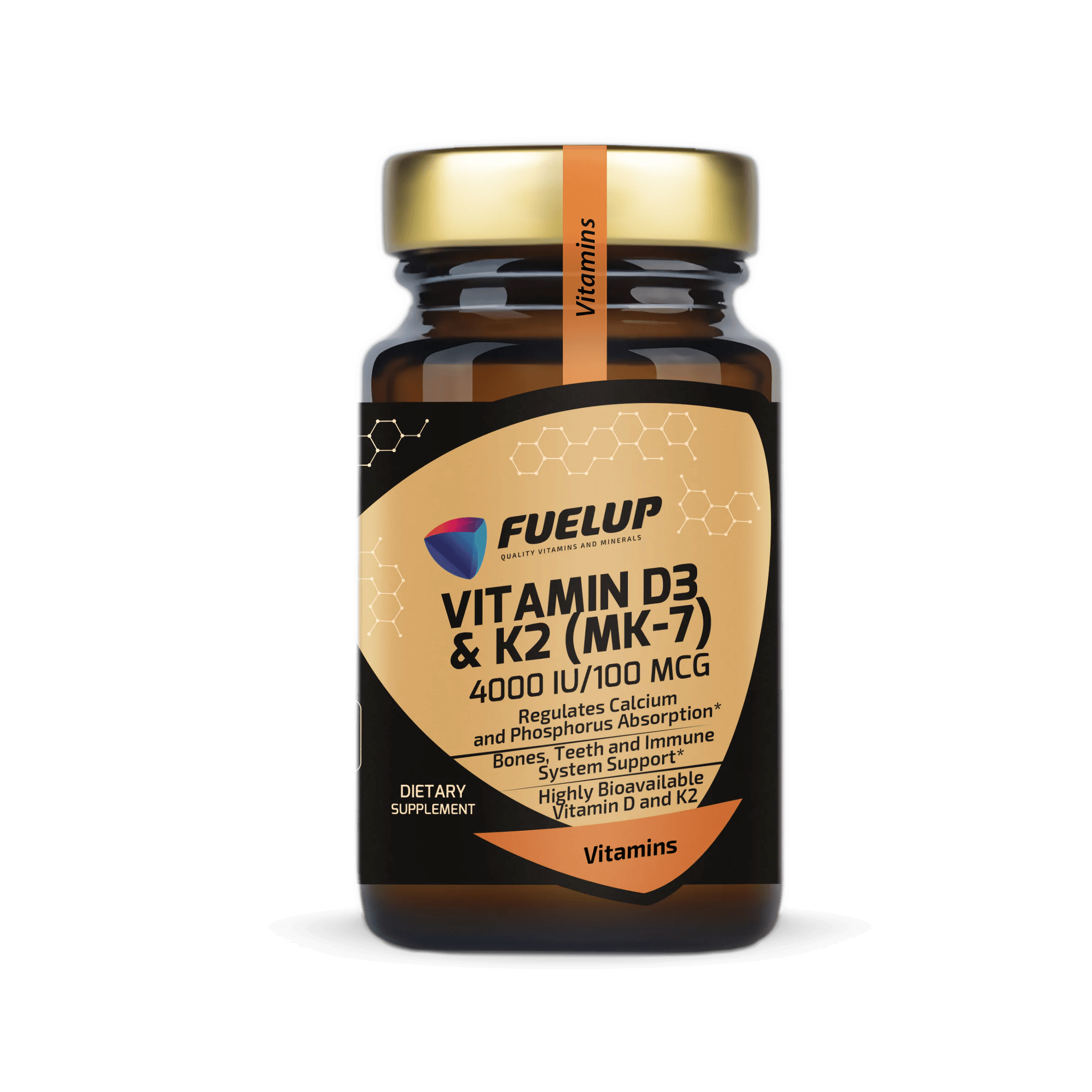 D3 4000 IU + K2 vitamīns (MK-7) imunitātei un kaulu veselībai