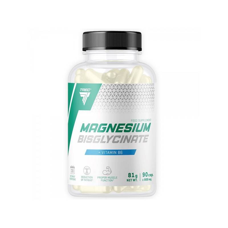 Magnija bisglicināts 263 mg ar B6 vitamīnu nervu sistēmai un muskuļiem (90 kapsulas)