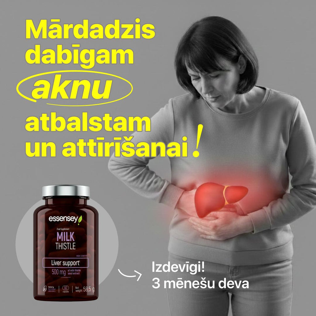 Mārdadzis aknu veselībai un attīrīšanās procesiem (90 kapsulas)