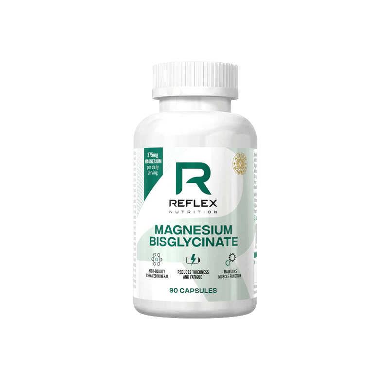 Magnija Bisglicināts – spēcīgs atbalsts muskuļiem un nervu sistēmai (90 kapsulas) Reflex Nutrition