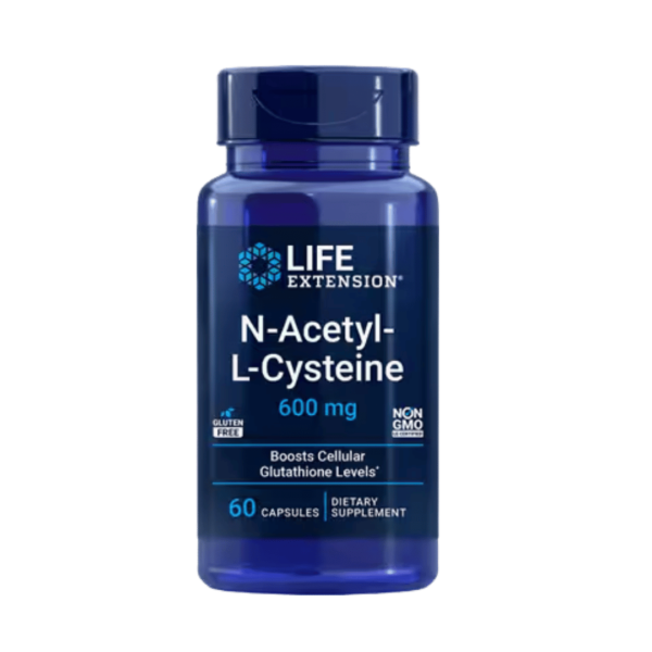 N-acetil L-cisteīns 600 mg (60 kapsulas) Life Extension